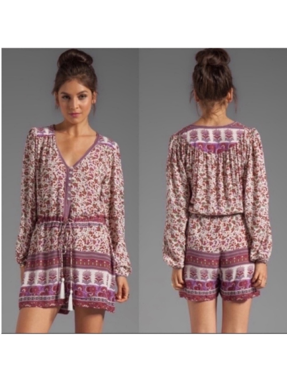 Spell Gypsy Love Playsuit in Berry Size 8